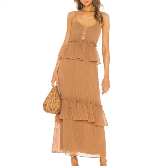 House of Harlow 1960 X REVOLVE Ivana Maxi Romantic Ruffle Dress Tier Wedding - Picture 1 of 8